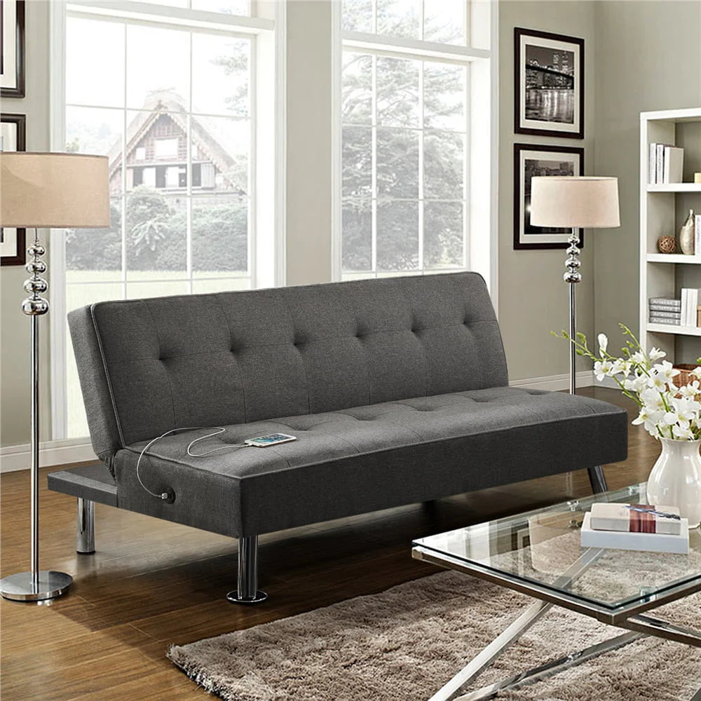 Blue Convertible Futon E128711