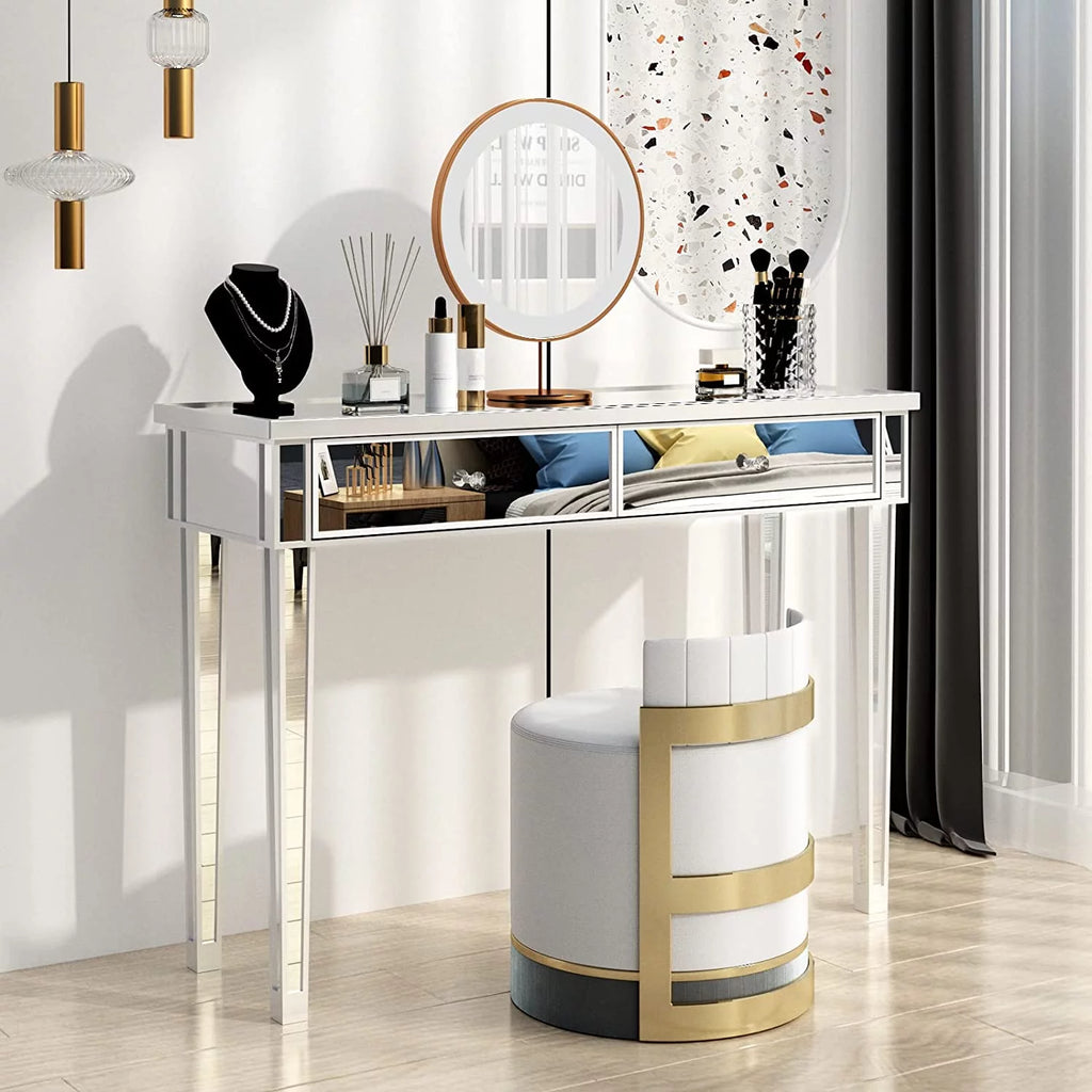 Mirrored Console Table with 2 Drawers M61701