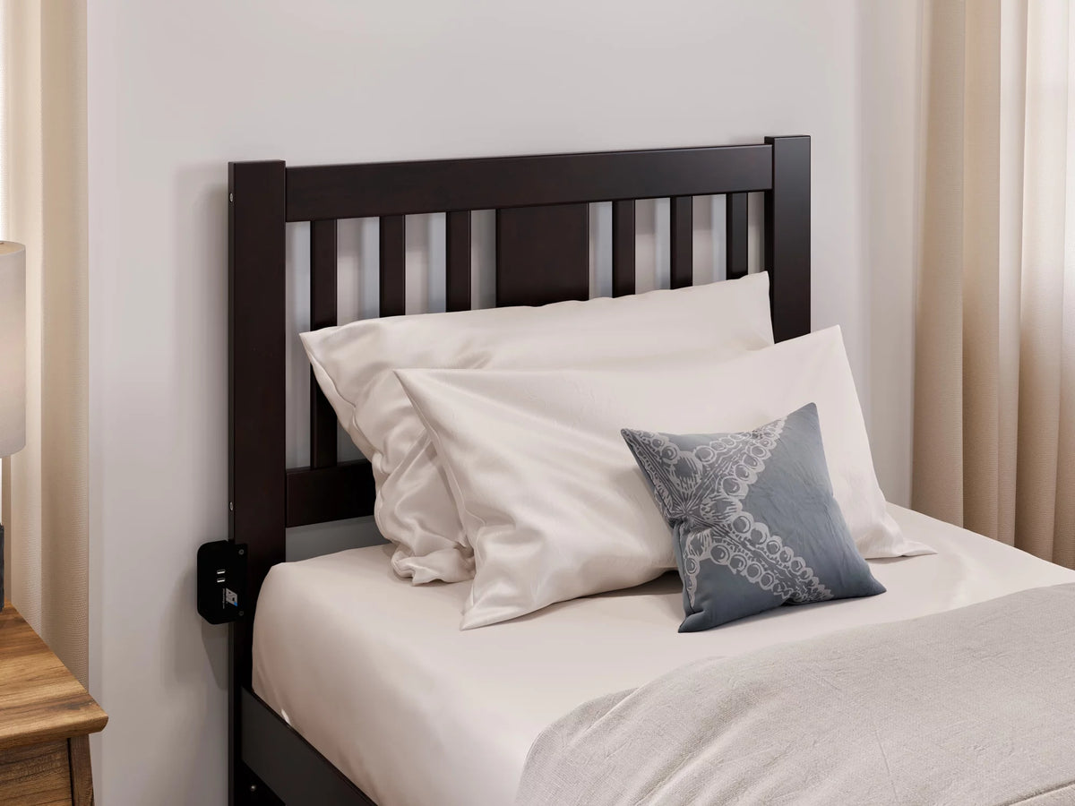 Twin XL Wood Platform Bed Frame with Set of 2 Storage Drawers A45274