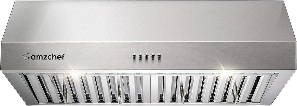 Stainless Steel Under Cabinet Range Hood 700CFM 3 Speed Fan LED Lights A11525