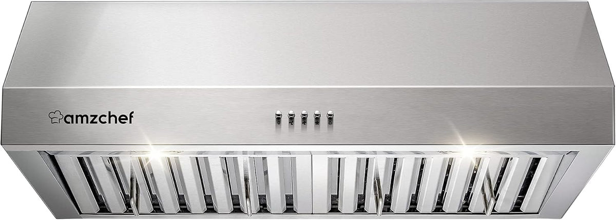 Stainless Steel Under Cabinet Range Hood 700CFM 3 Speed Fan LED Lights A11525