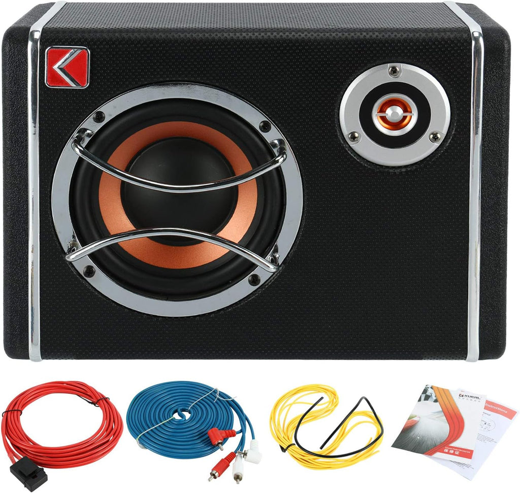 6 Inch Powered Car Subwoofer Pack of 2 B4407