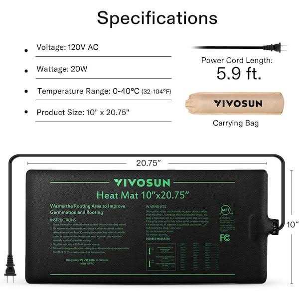 Seedling Heat Mat and Digital Thermostat Combo Set P44457