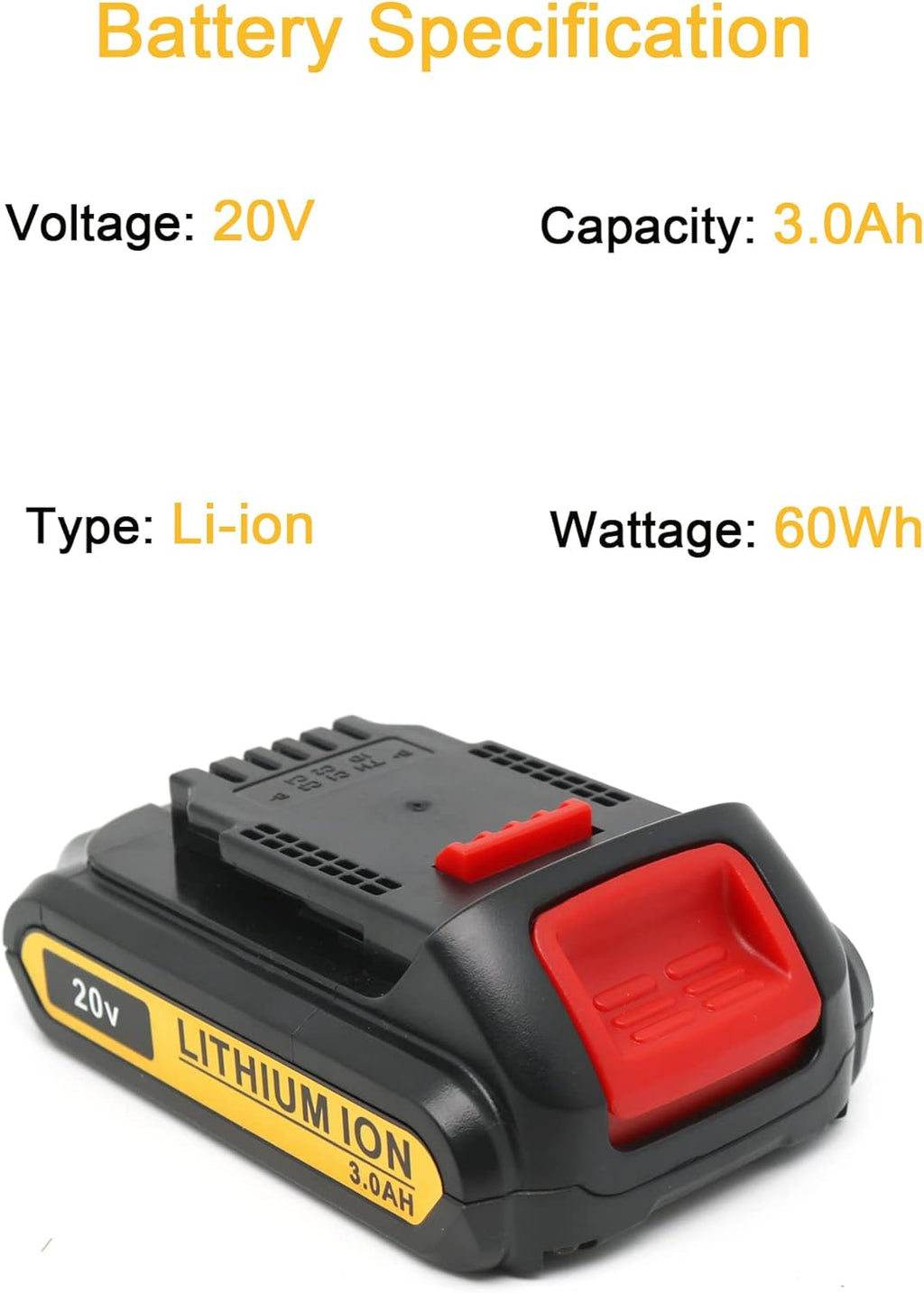 2 Pack 20V 3.0Ah Battery and Charger Combo for Cordless Tools R9130