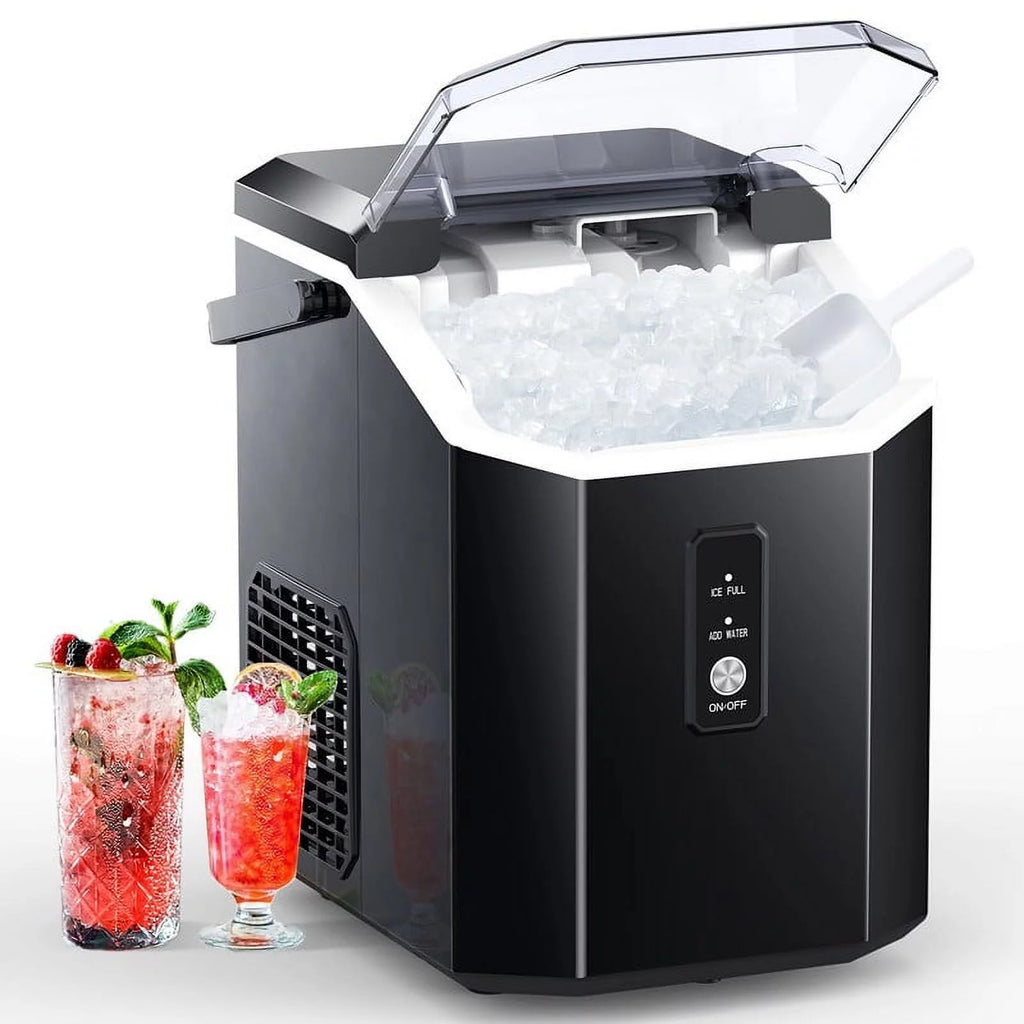 Portable Countertop Nugget Ice Maker with Handle, Black M673746