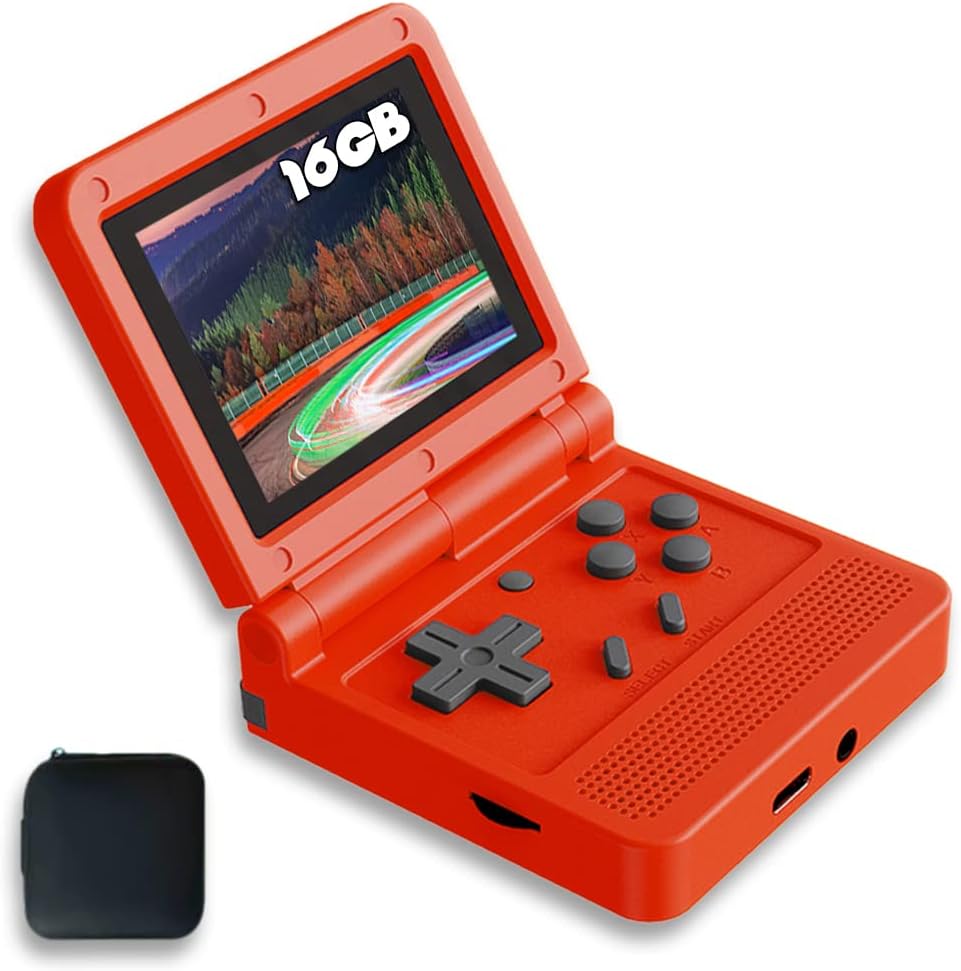 Red 3 inch Retro Handheld Game Console P71839