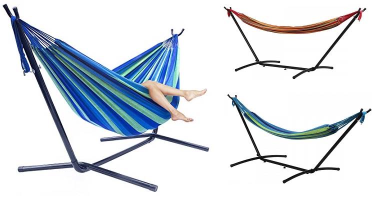 Double Hammock with Steel Stand and Carrying Case W462