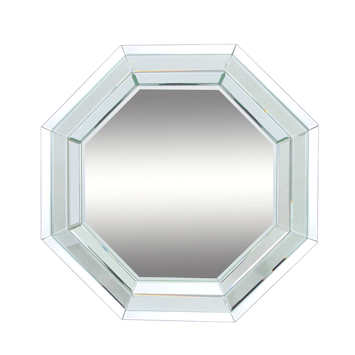 Silver Hexagonal Wall Mirror O926928
