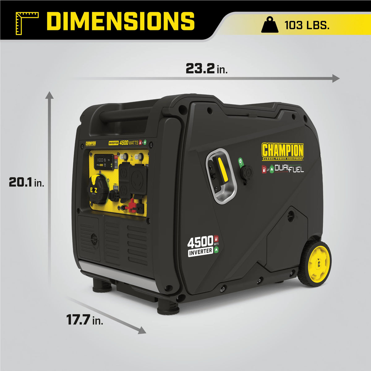 4500-Watt Portable Dual Fuel Inverter Generator F6187