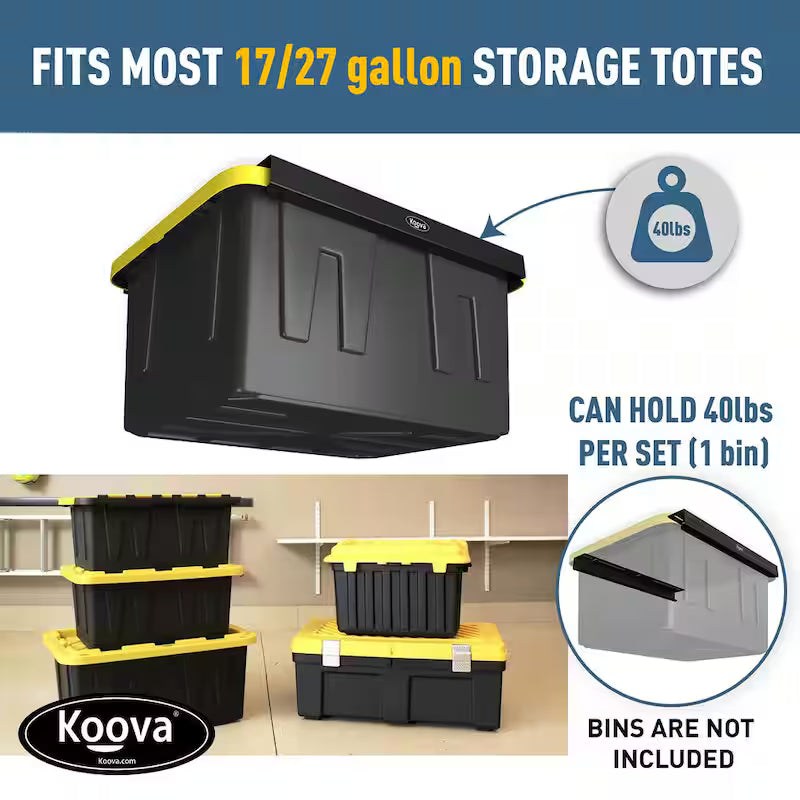 Black Adjustable Height Overhead Garage Ceiling Mounted Storage Unit U888