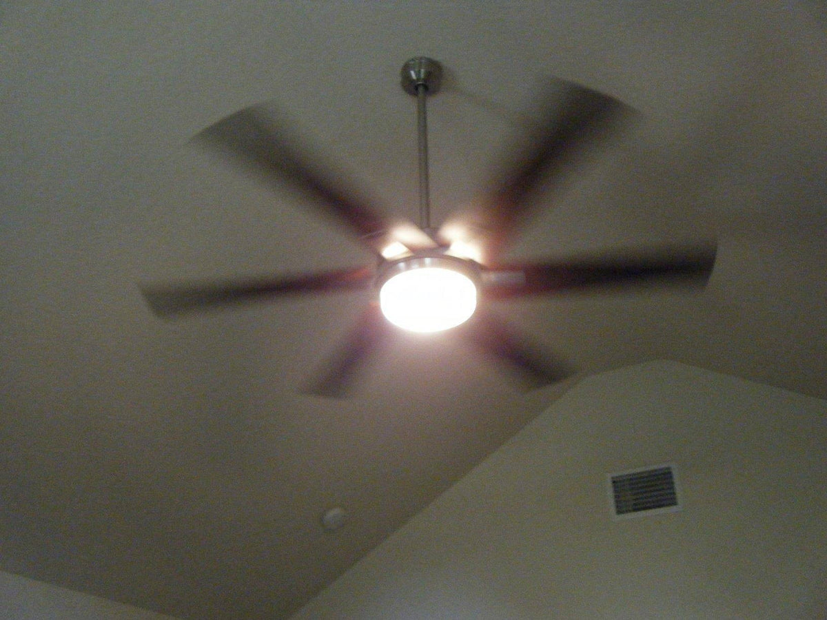Brushed Nickel Ceiling Fan with Light Kit T89723