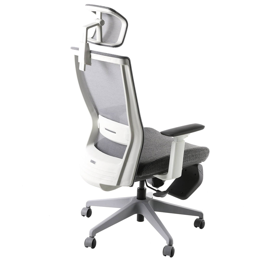 Gray Ergonomic Chair with Footrest L381914