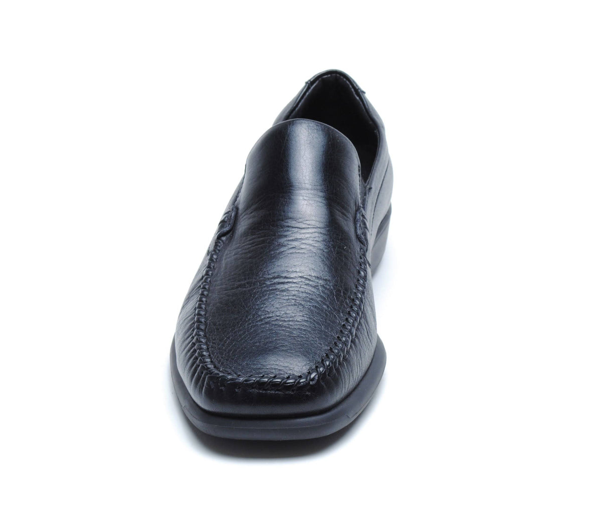 Black Waxed Leather Shoes C149