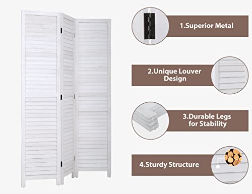 47.7'' Wide 67'' Tall 3 Panel Wooden Folding Room Divider Z924425