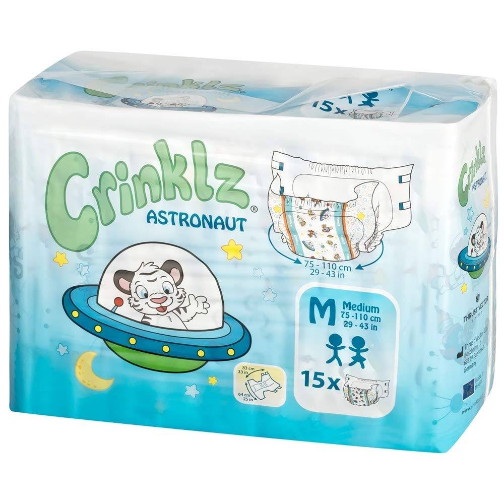Printed Adult Diapers with Plastic Backing, Medium, Package of 15 O2616
