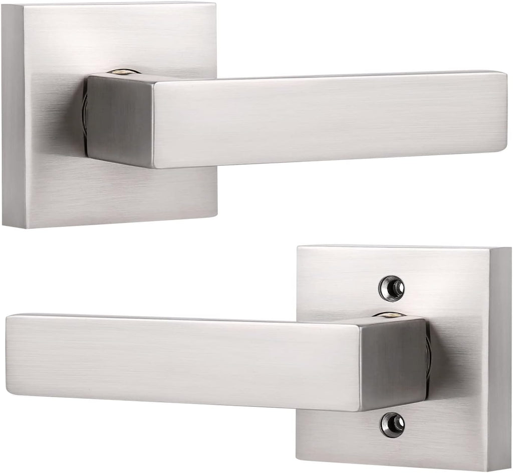 5 Pack Brushed Nickel Passage Door Levers P643