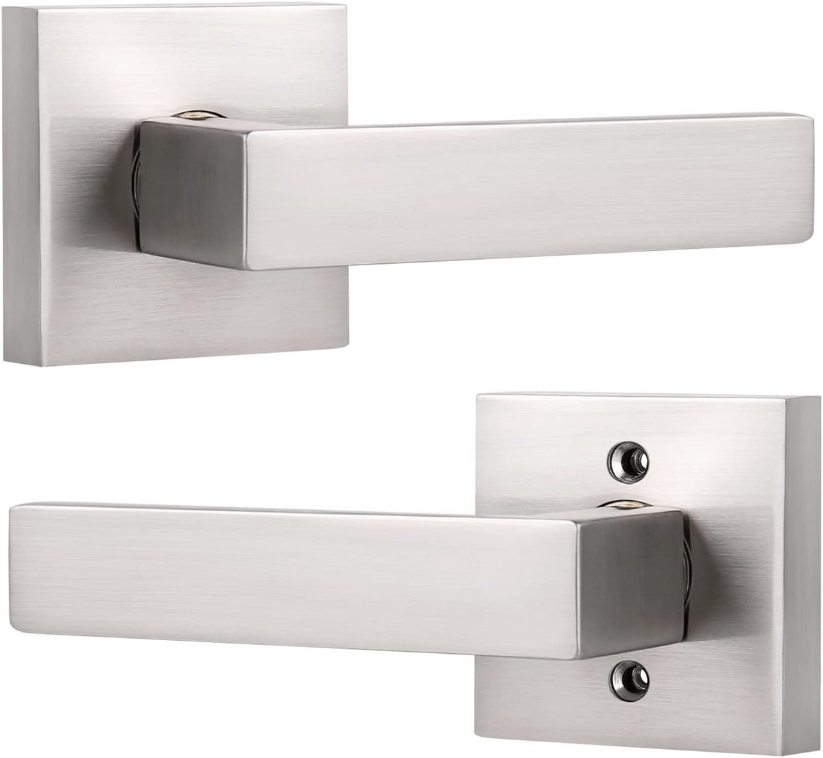 5 Pack Brushed Nickel Passage Door Levers P643