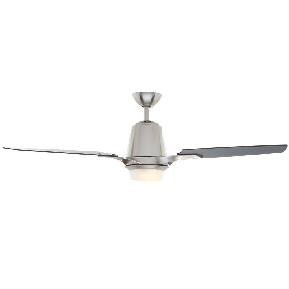 Brushed Nickel Ceiling Fan with Light T70464