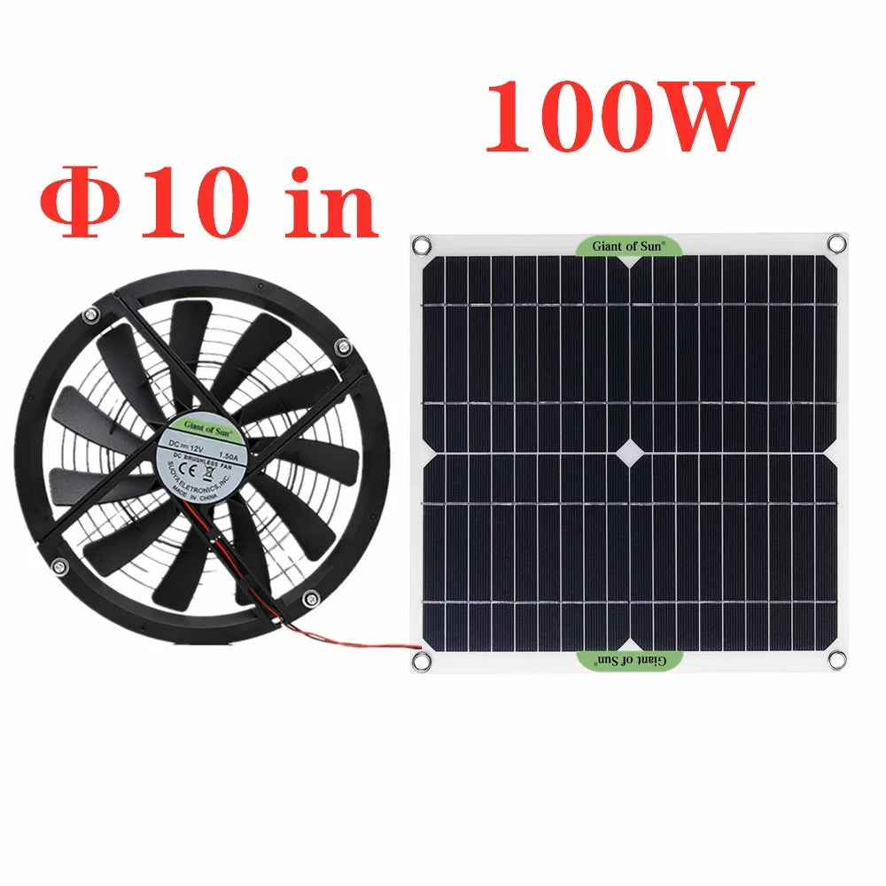10 Inch Solar Powered Fan O3347