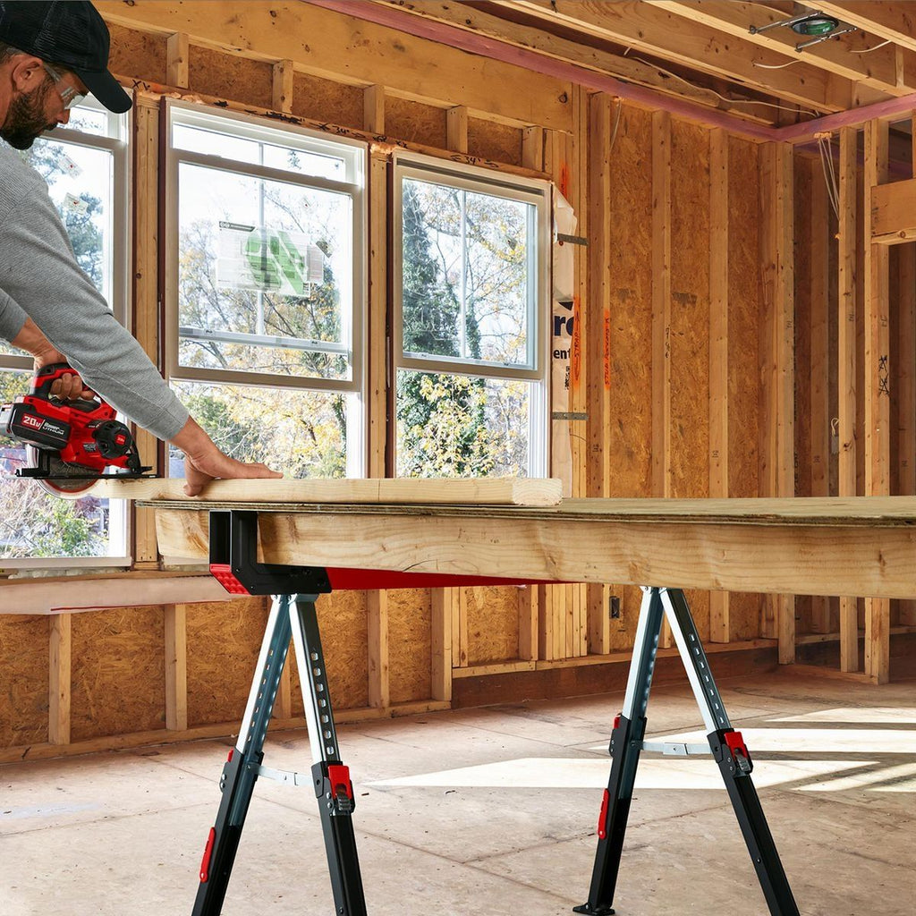 32 in. Steel Adjustable Sawhorse, 1300 lb. Capacity L84455