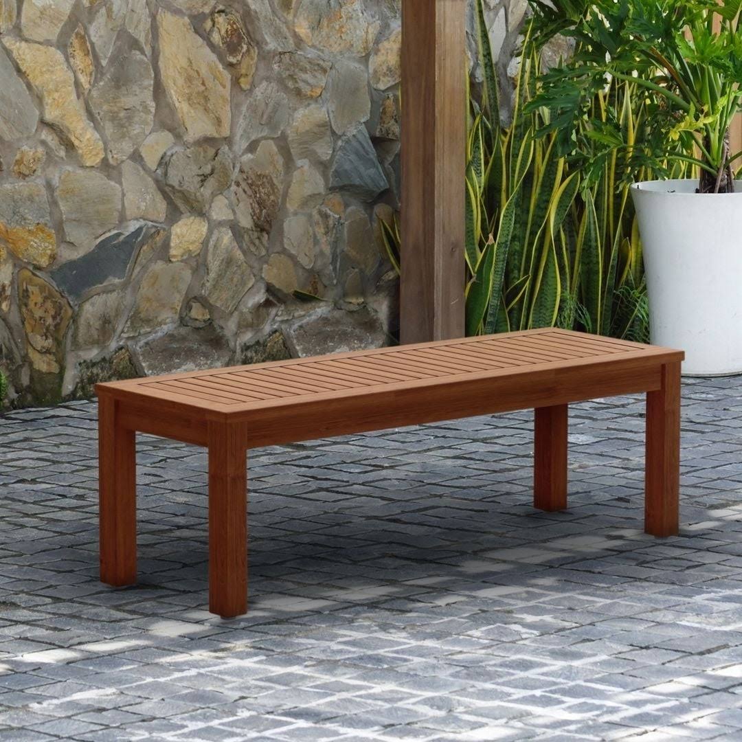 3 Piece Eucalyptus Rectangular Patio Dining Set R45241