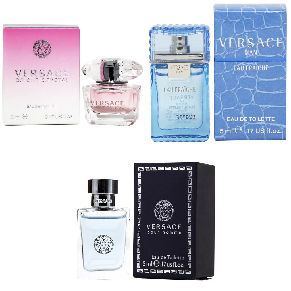 Bright Crystal EDT, Man Eau Fraiche EDT, Pour Homme EDT - 5ml 3PK Kit B43033