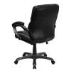 Black LeatherSoft Swivel Office Chair with Arms H272