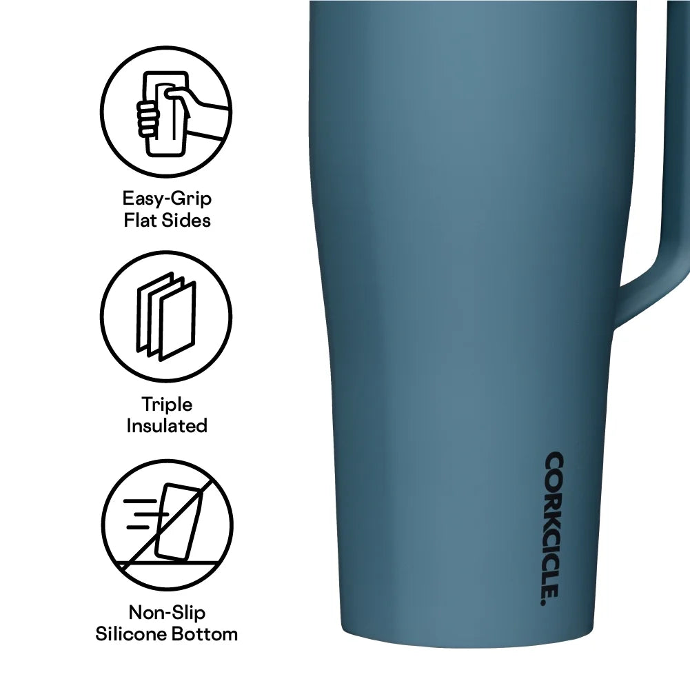 Storm Stainless Steel 30 oz Tumbler with Handle and Straw E7995