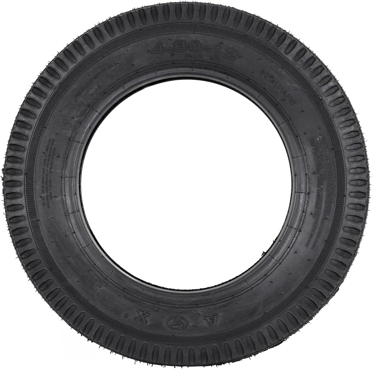 Set of 2 Utility Trailer Tire 4.80-12 Load Range C T324