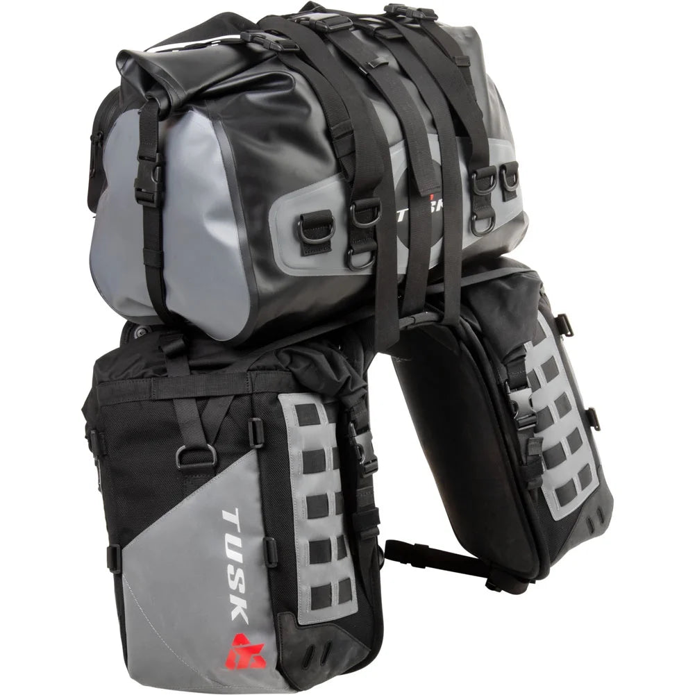 Rackless Luggage System with Medium Dry Duffel Tail Bag Standard Heat Shield P6303
