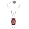 925 Silver Jasper Gemstone Necklace 20 in C43408