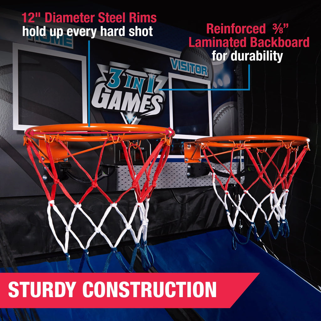 3 in 1 Basketball Football Baseball Game with LED Scoring System T900