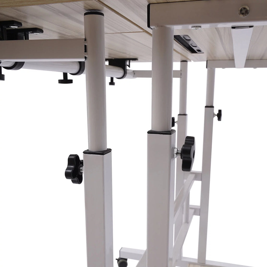 Mobile Adjustable Height Standing Desk with Wheels B626930