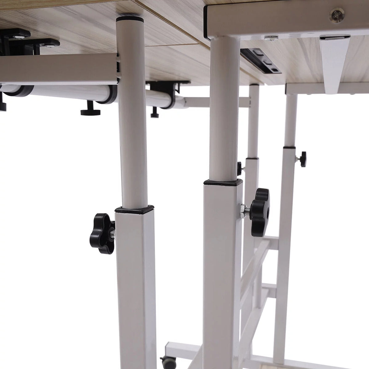Mobile Adjustable Height Standing Desk with Wheels B626930