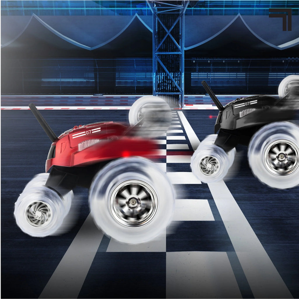 Red Remote Control 360 Spinning Car 2 pcs Q756050