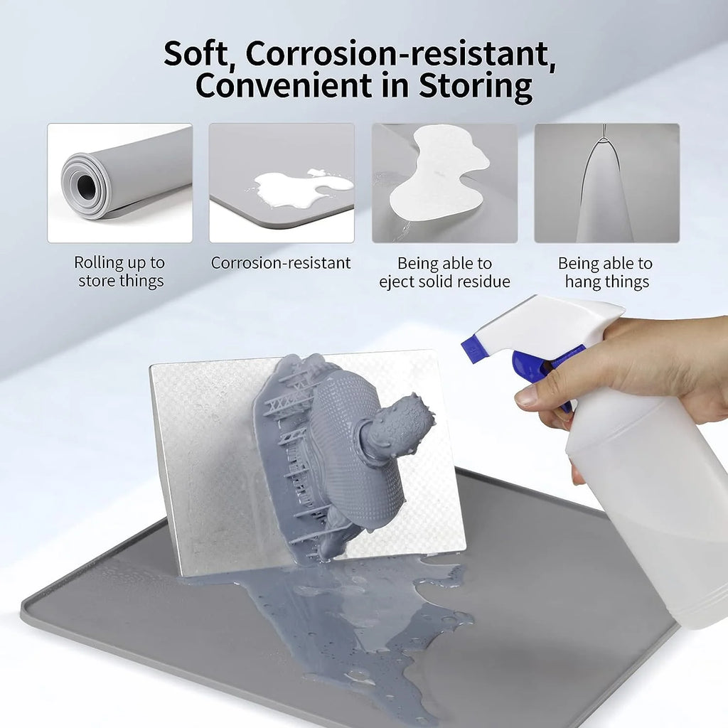 3D Printer Tool Kits with Silicone Pad, Resin Filter, Water Bottle, Cloth, Gloves, Nipper O323930