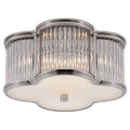 Two Light Flush Mount with Clear Glass E254