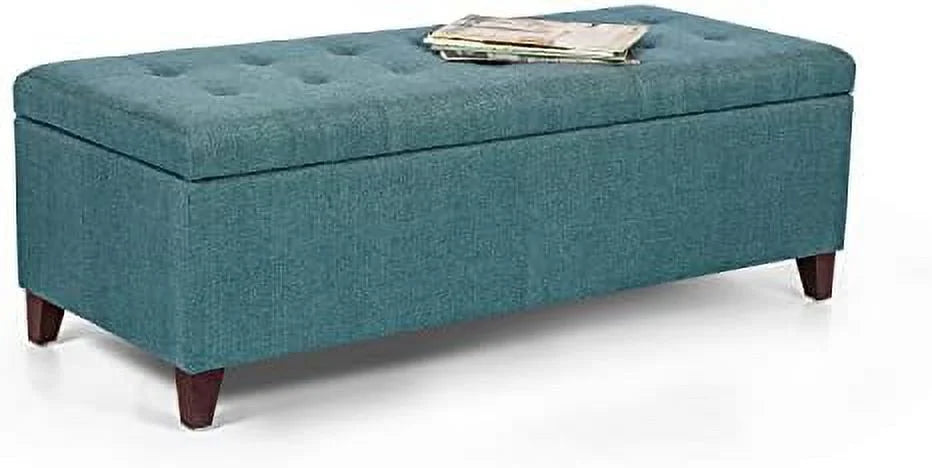 PU Leather Tufted Rectangular Ottoman Bench D696415