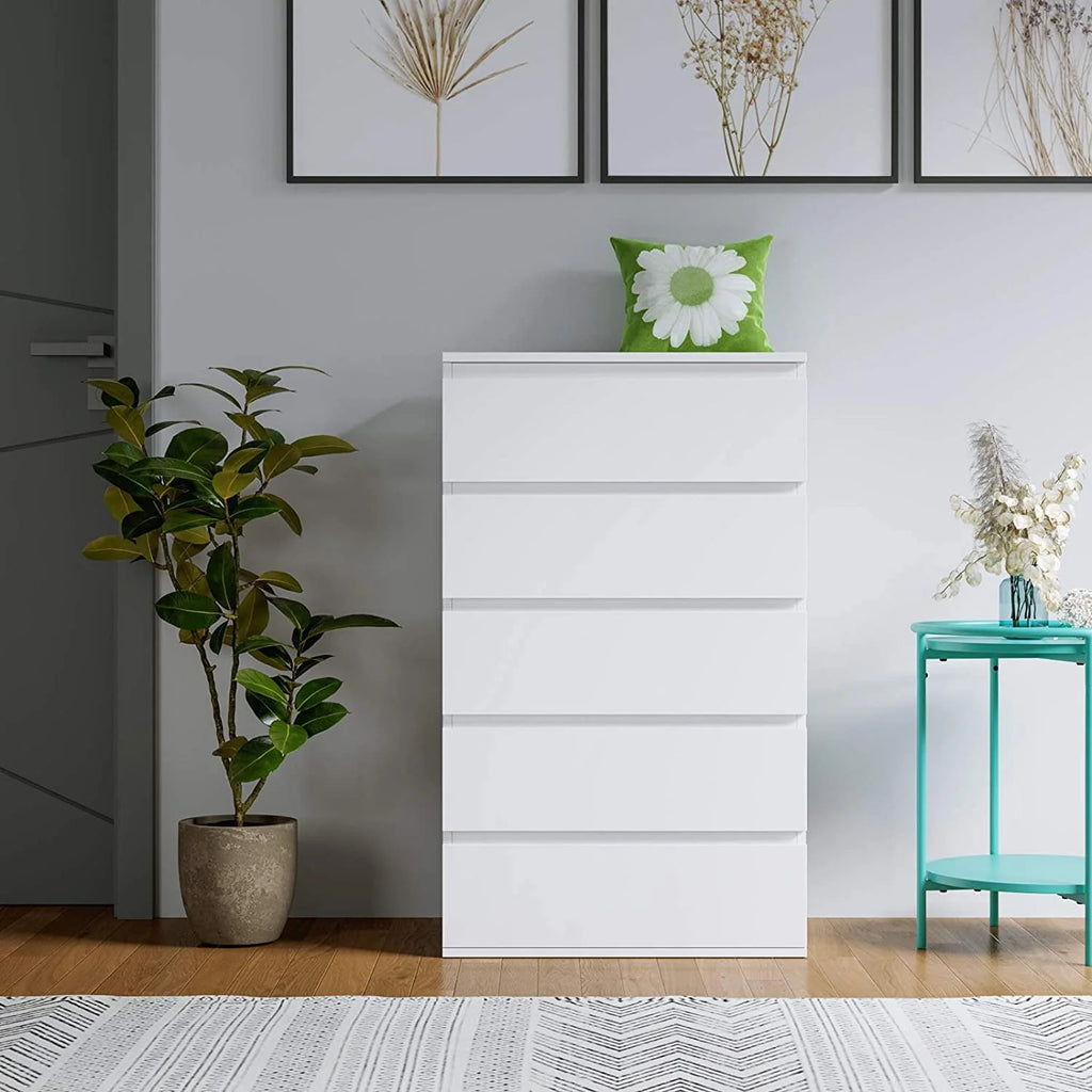 White 4 Drawer Wood Dresser A314844