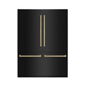 Built-in Refrigerator with Internal Water and Ice Dispenser in Black Stainless Steel K2820