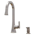 Stainless Steel 1-Handle Pull-Down Kitchen Faucet Y240519