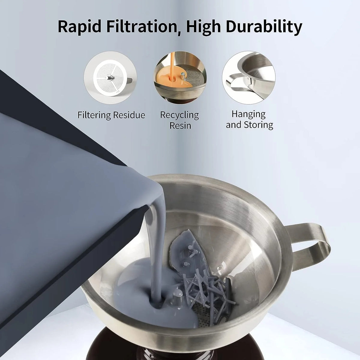3D Printer Tool Kits with Silicone Pad, Resin Filter, Water Bottle, Cloth, Gloves, Nipper O323930