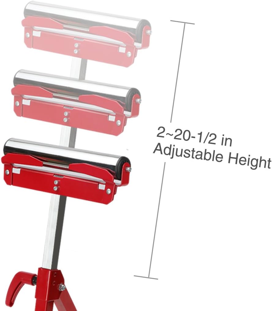 Folding Roller Stand Height Adjustable, 250 pound Load Capacity, Pack of 2 J104021