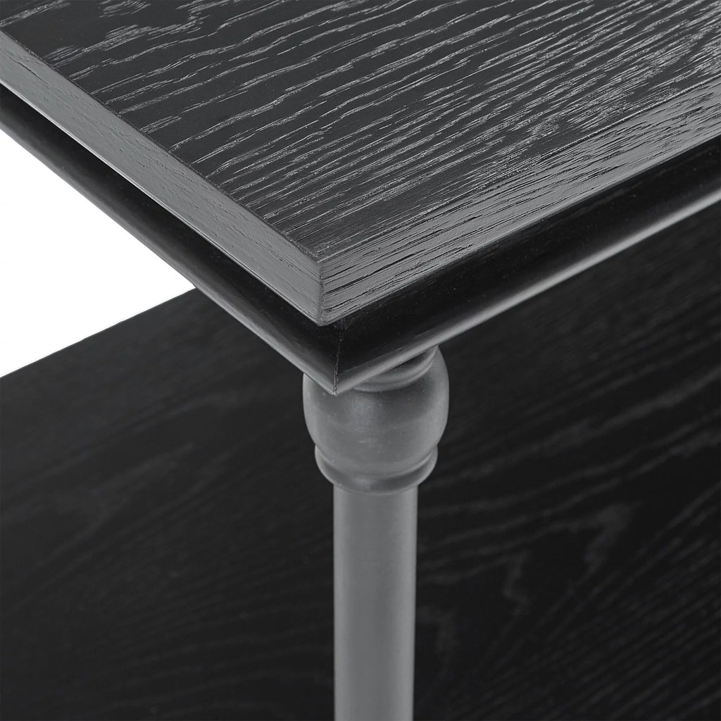 Rustic Wood and Metal Console Table L561
