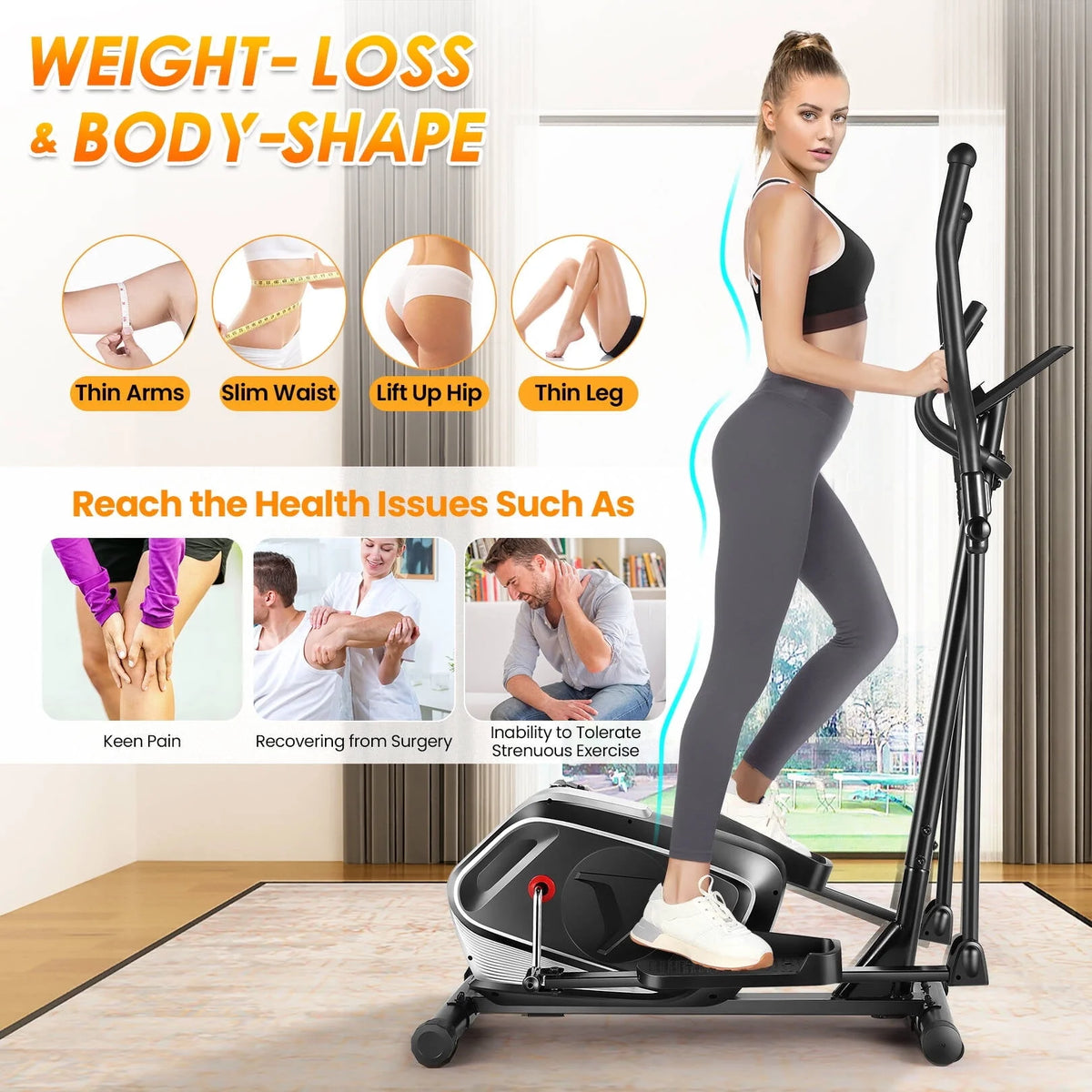 Elliptical Machine with 16 Levels Magnetic Resistance I78823