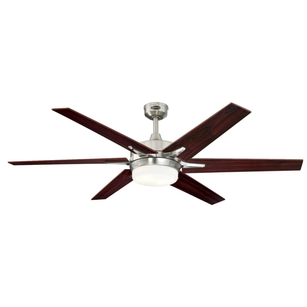 Brushed Nickel Ceiling Fan with Light Kit T89723