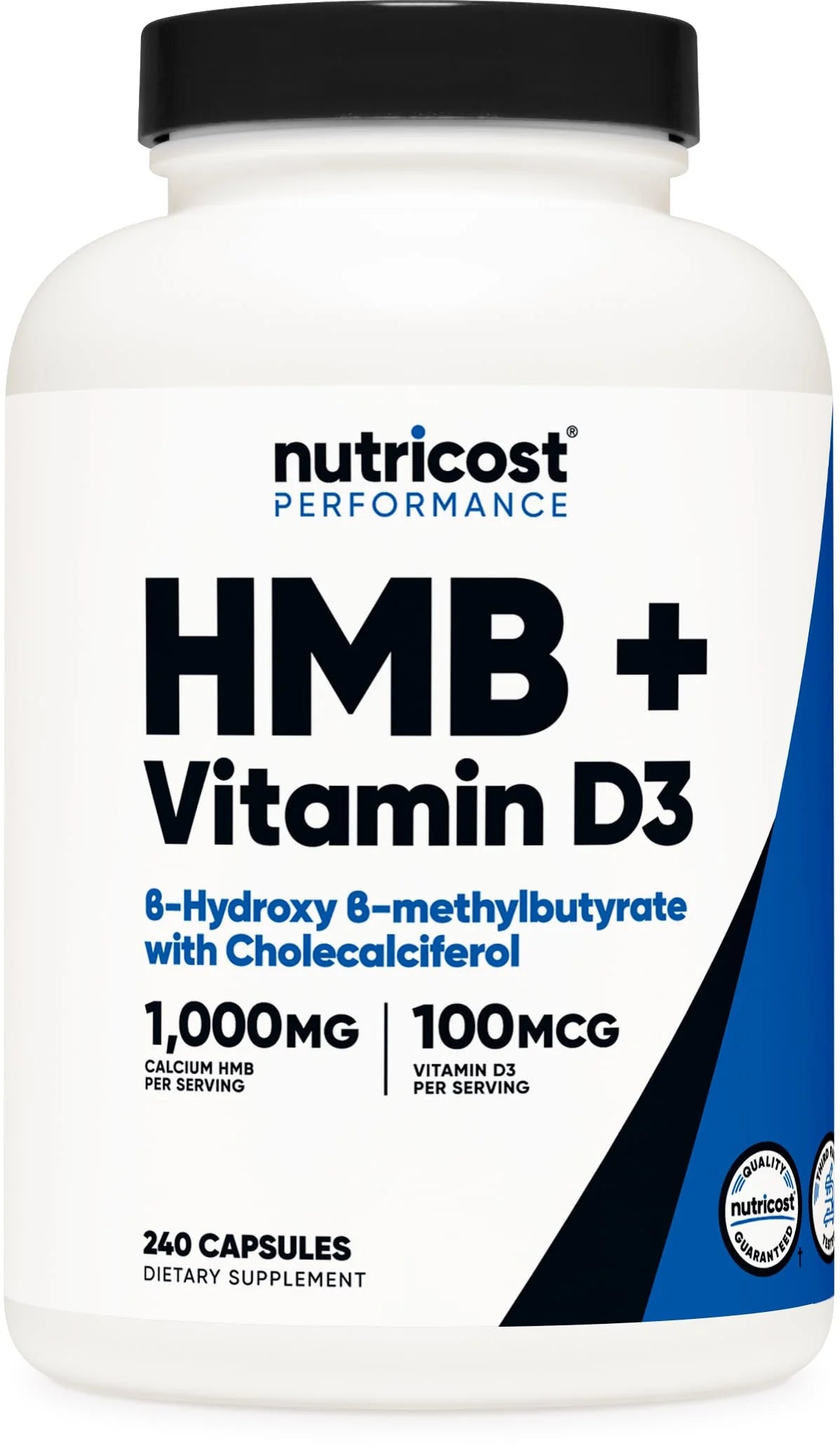 HMB 1000mg and Vitamin D3 4000 IU Supplement, 240 Capsules G455