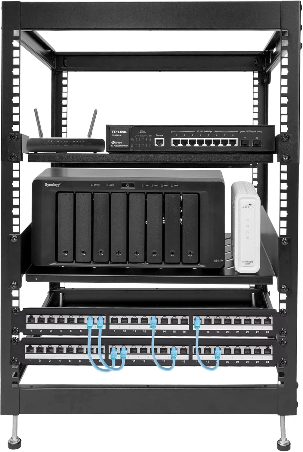15U Server Rack with 2 Shelves Included A661728