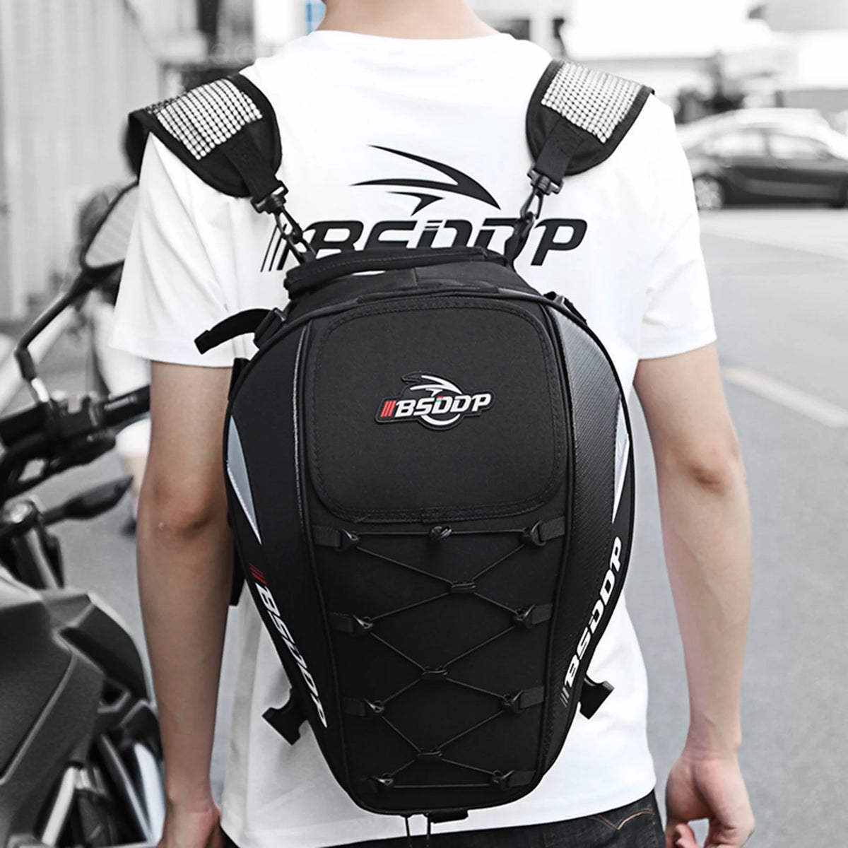 Waterproof Hard Shell Motorcycle Backpack H521