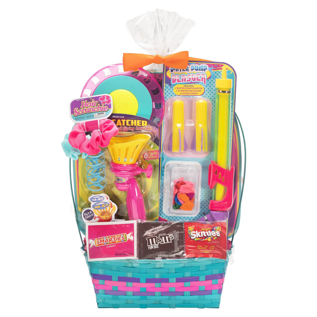 Easter Filled Basket with Plastic Toys and Candies H895